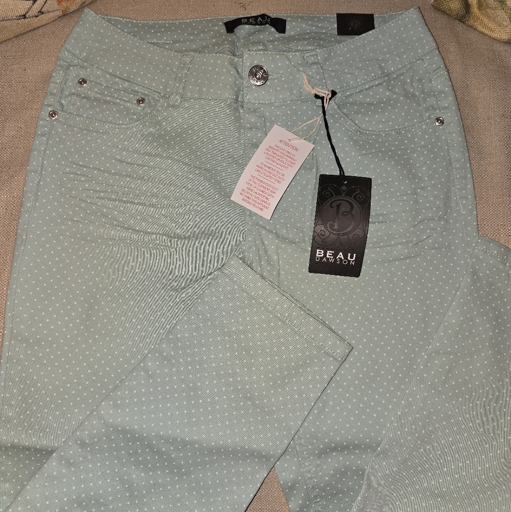 SALE!!! NWT Green Polka Dot Pants